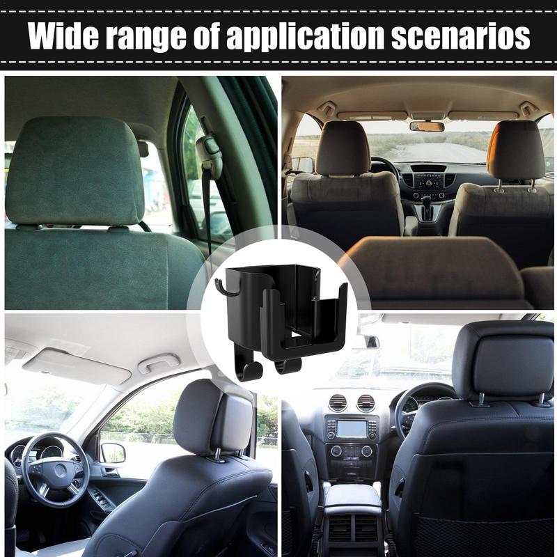 3 in 1 Car Headrest Cup Holder Hanging Mount Organizer Phone Holder Auto Back Seat Handbag Storage Hook Hanger Car Accessories