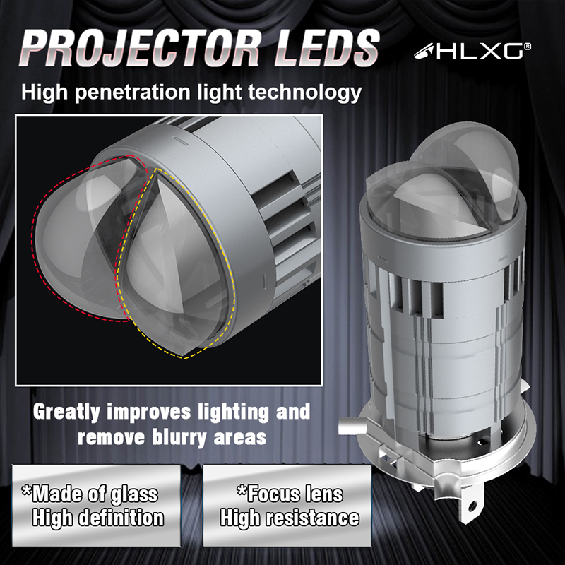 Bi LED H4 Projector Lens 300000LM Mini Car Bulb 600W Canbus Auto Motorcycle Turbo Lamps Dual High Low Beam 12V 24V 32V Plug&play