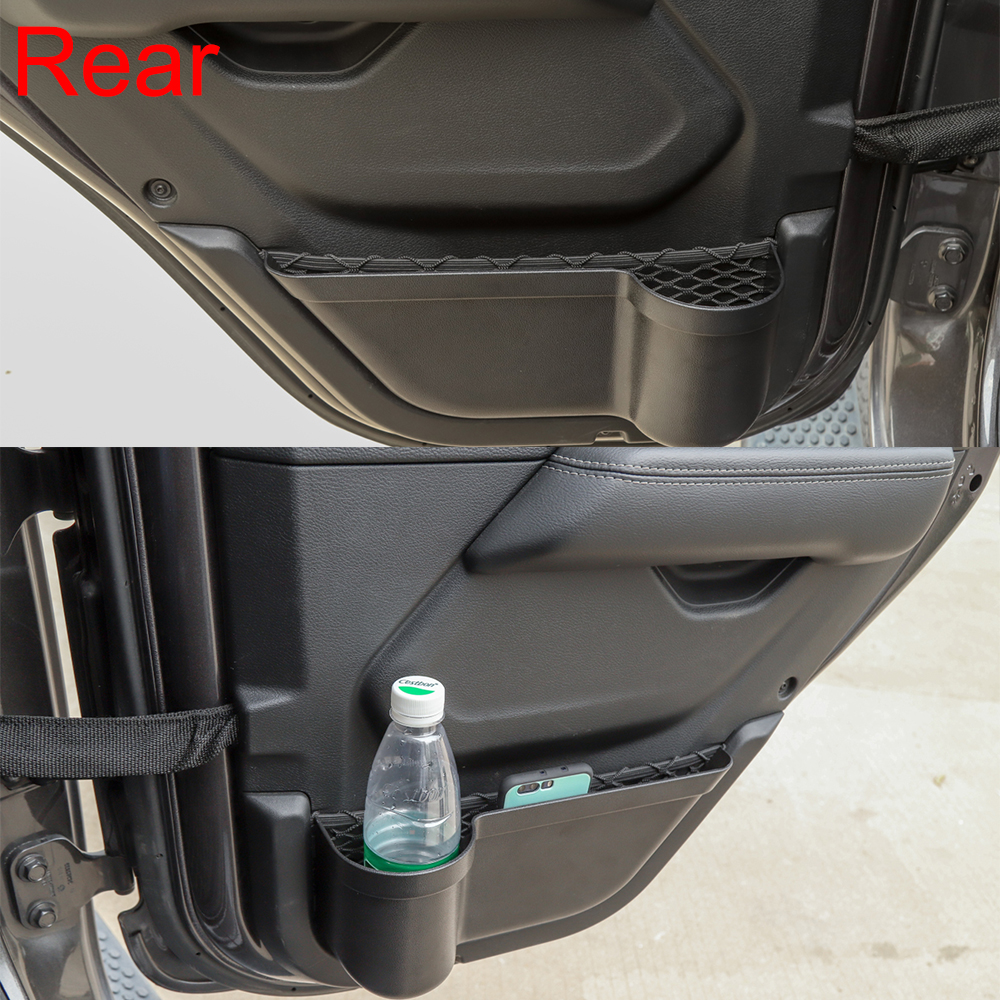 Car Front Rear Door Storage Pocket Organizer Box for Jeep Wrangler JL Gladiator JT 2018 2019 2020 2021 2022 Interior Accessories