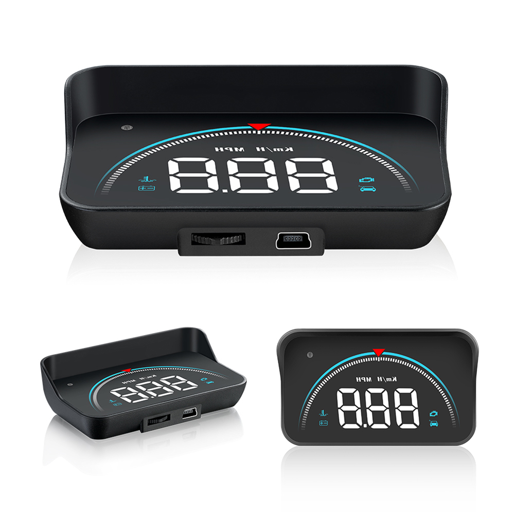 Car Digital HUD Big Font Intelligent Head Up Display Overspeed Warning OBD GPS Smart Gauge Low Voltage Alarm Vehicle Accessories
