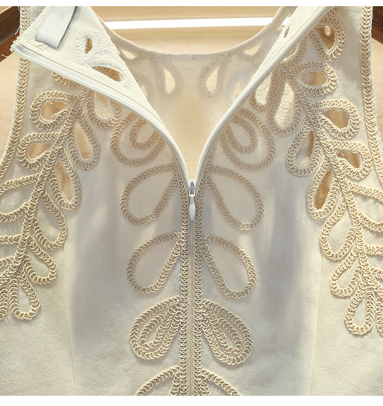 maje Skirt Dress Hollow embroidery Women's two piece dress brand sets designer dress Bohemian dress new women dress Holiday style knitted tank to