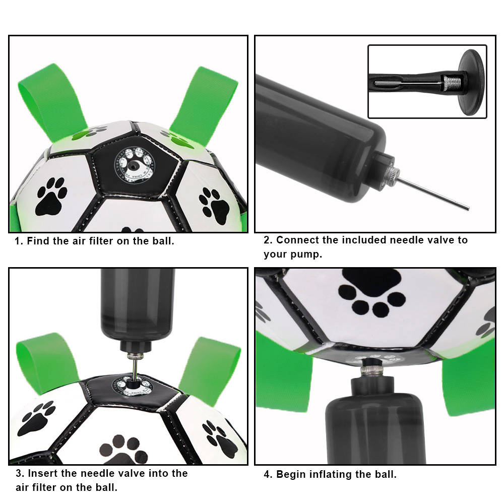 15cm Dog Bite Chew Balls Puppy Outdoor Training Soccer With Grab Tabs Pets Accessories Interactive Pet Football Toys