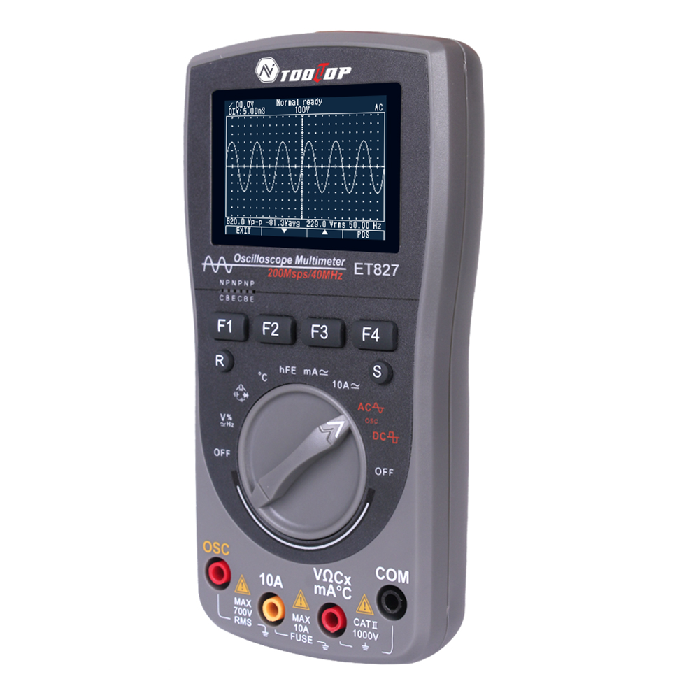 Digital Oscilloscope 6000Counts Auto Multimeter Diode Voltage LCR Detect PWM Out
