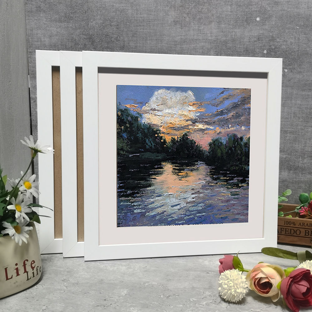 3Pcs Square Wall Hanging 20X20 25X25cm Wood Picture Frame Stand For Pictures Photo Decor Commemorative Gift H260306