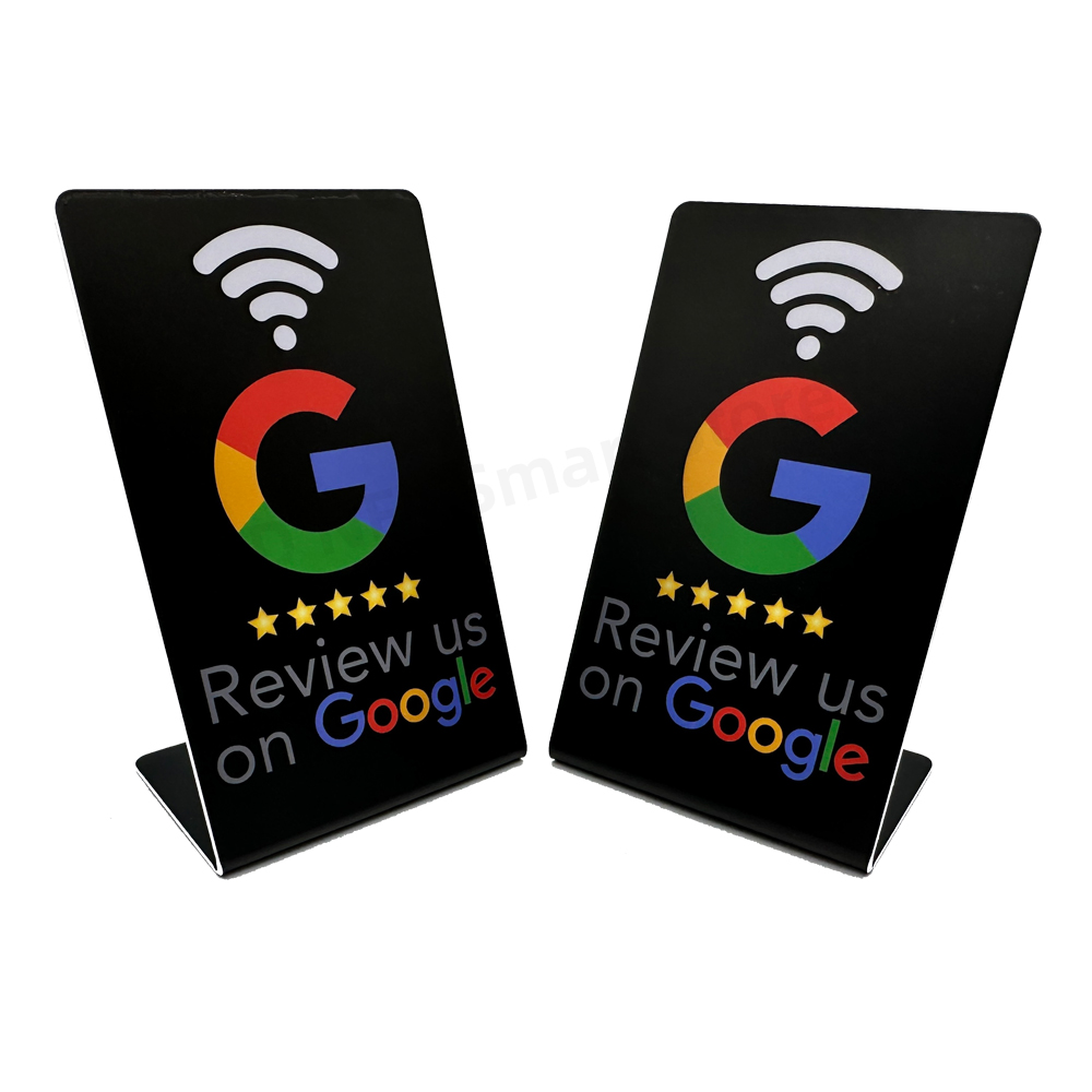 nfc stand 13.56Mhz Programmable Google Reviews NFC Stand Table NT/AG213 NFC Google Review Display nfc card personalized Custom