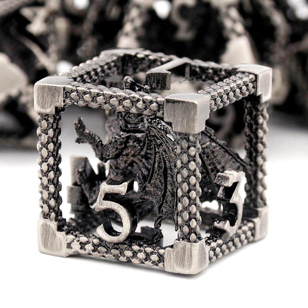 Accessories Gift Playing Game For Dnd for Dungeons And Dragons Role Game Dice D20 D12 D8 D6 Metal Dice Set Hollow Metal