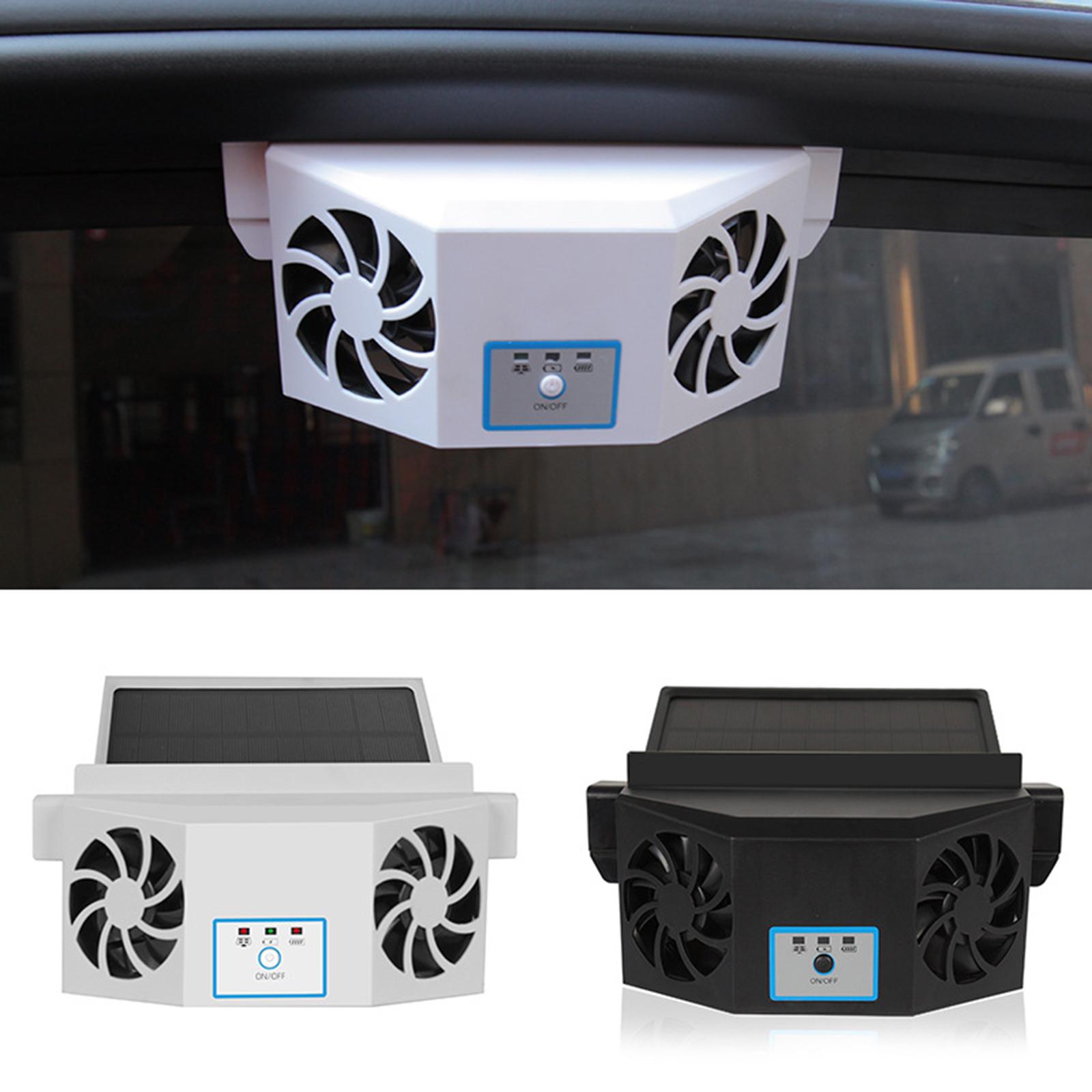 Car Exhaust Fan Solar/USB Dual Charging Car Ventilator Energy Saving Premium
