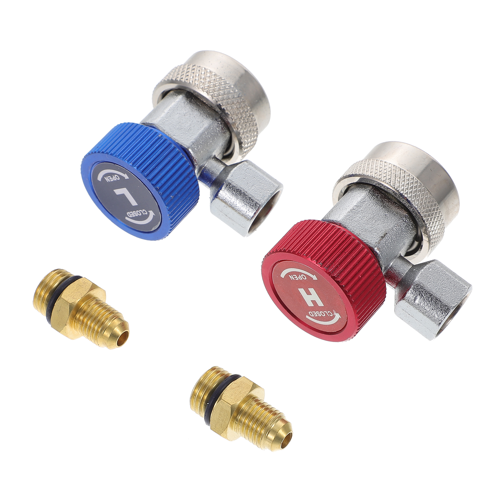 R134A Adapter Coupler Quick Ac Connector Kit Hose Refrigerant Fittings Car Recharge Gas 134A Hvac Air Conditioning Can