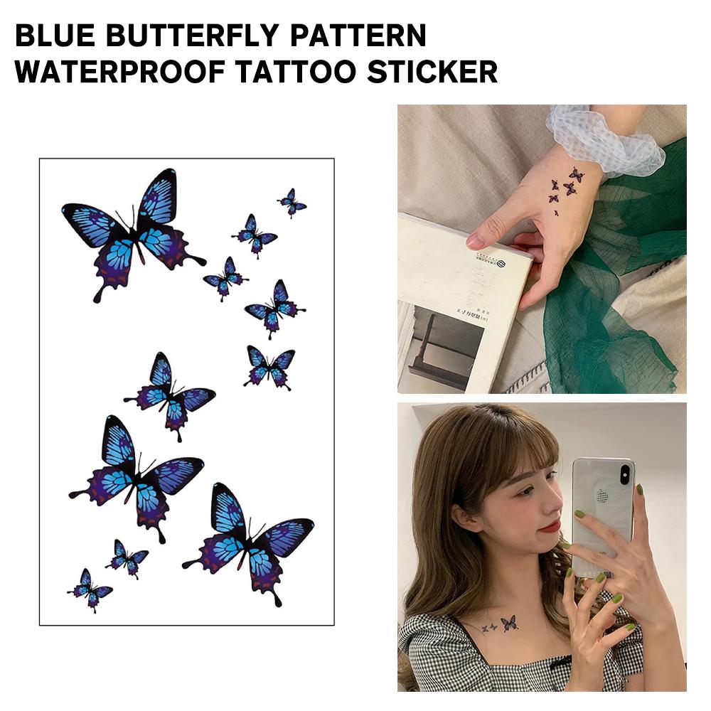 Sexy 3D Butterfly Temporary Tattoo Stickers Collarbone Paper Waterproof Transfer Water Disposable Butterfly Art Printing Bl B1Z5
