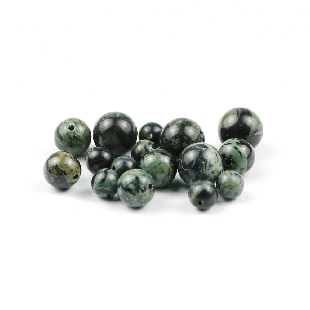 Natural Stone New kambaba jaspers Round Texture Green Spacer Loose beads for jewelry Making Bracelets DIY 6mm 8mm 10mm 15inch