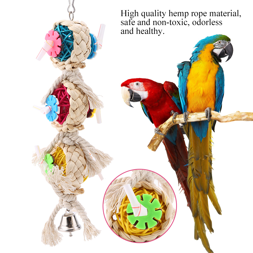 Safe Durable Bird Toy Bite Resistant Swing Hanging On Birdcage