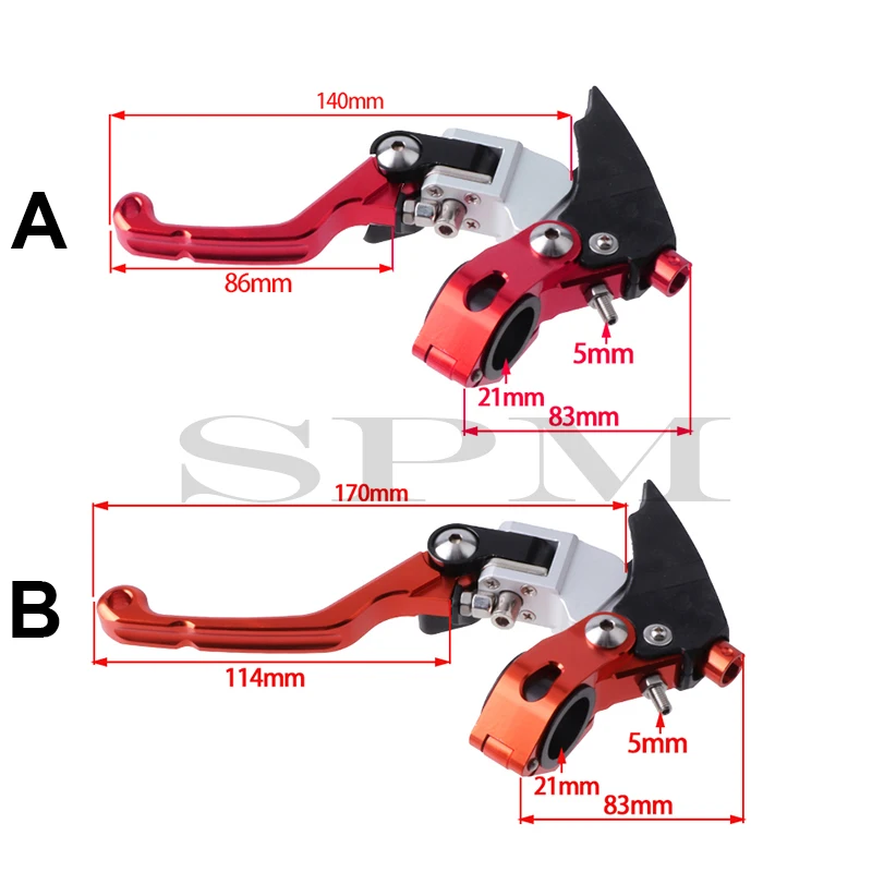 Motorcycle CNC Aluminum Anti-Fall Folding Clutch Grip Brake Kit For KAYO T4 T6 K6R BSE Pit Dirt Bike Motocross Accessories