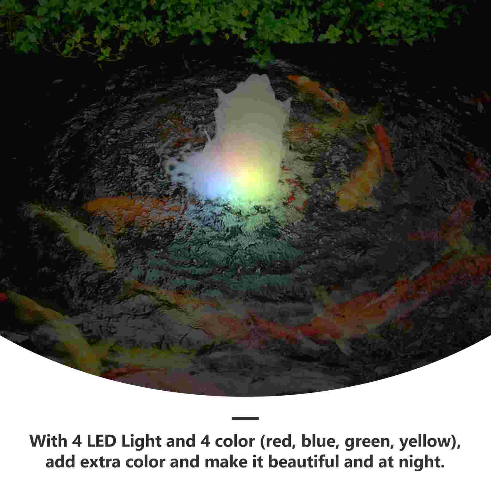 25W Powerful Submersible Water Pump with LED Light Adjustable Water Flow for Fountains Ponds Aquarium Fish Tank Statuary with EU