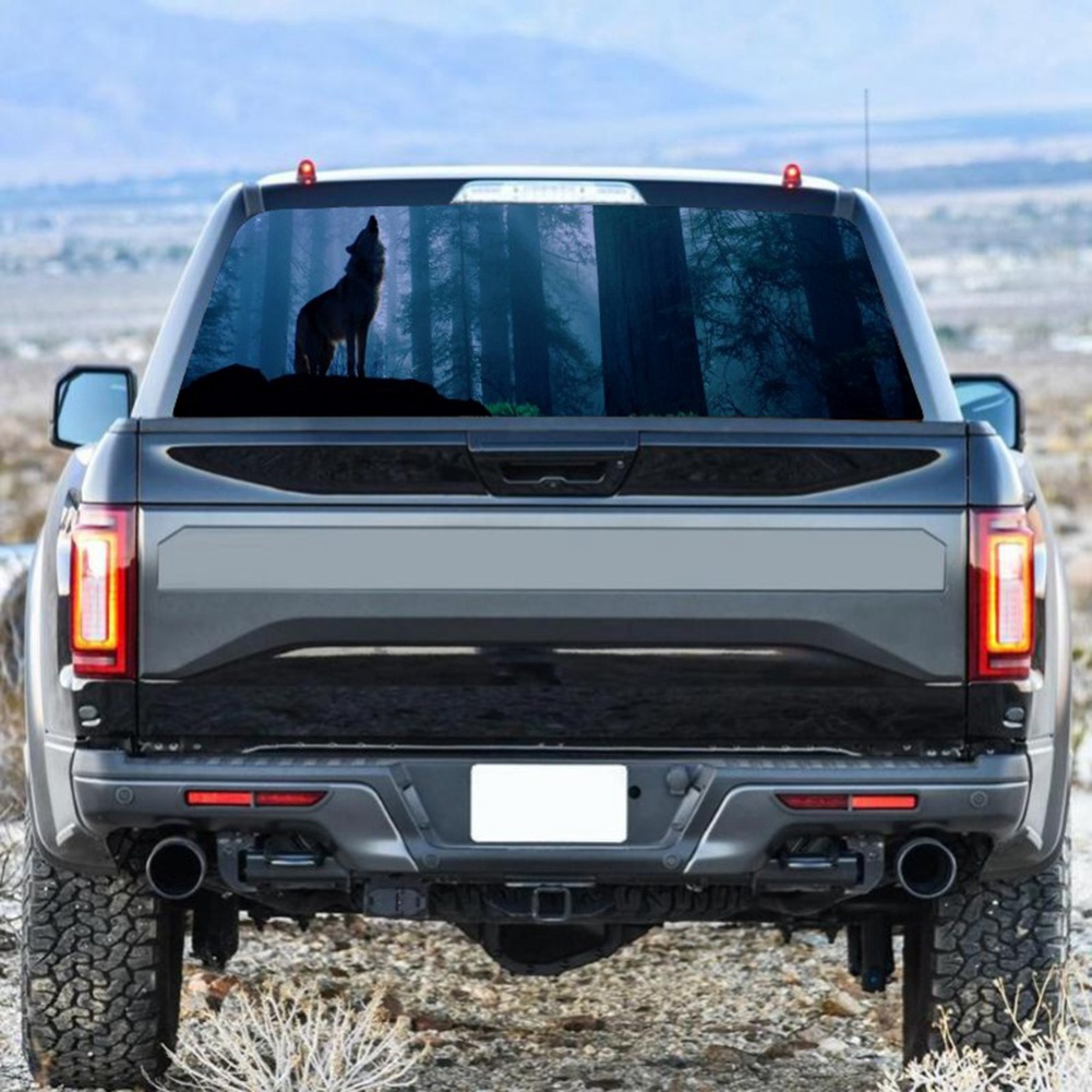 A160 for Truck Suv Pickup 3D Rear Windshield Sticker Sun Visor Decor Rear Window Gl Poster 165 x 56CM / 65 x 22 Inch