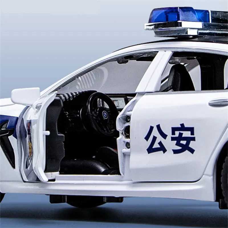 Diecast Model Cars 1 24 M8 MH8 Alloy Car Model Diecasts Metal Toy Police Vehicle Car Model Collection Sound and Light Simulation Childrens Toy Gift
