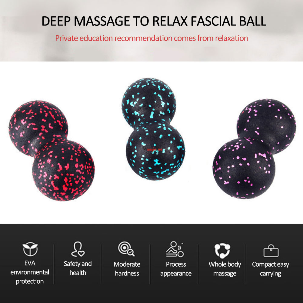 Yoga Massage Roller Ball Peanut Double Lacrosse Spiky Fasciitis Balls Back Ball For Plantar Relief Mobility Myofascial Pain
