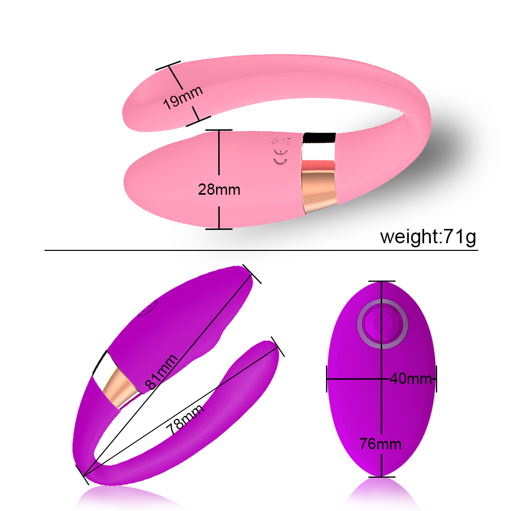 Mini Couples Pleasure Toys Anal G spot Vibrator for Women & Men Waterproof U-Shape Sexy Toys for Couple Flirting Bullet Portable