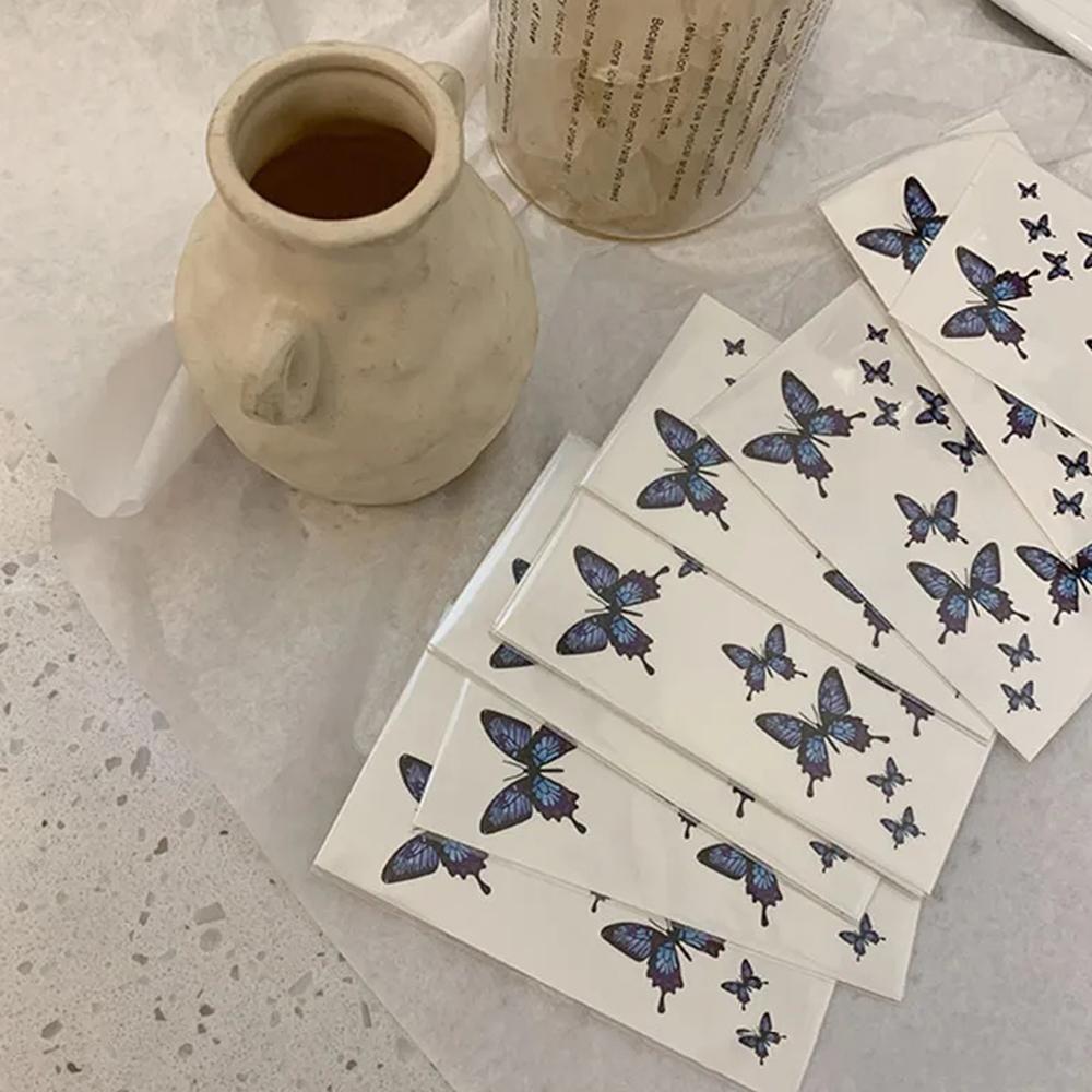 Sexy 3D Butterfly Temporary Tattoo Stickers Collarbone Paper Waterproof Transfer Water Disposable Butterfly Art Printing Bl B1Z5