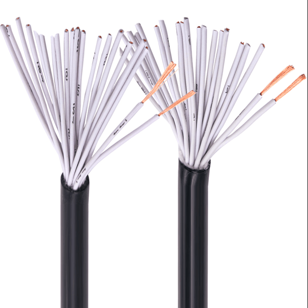 Multicore wire and cable RVV2 core -24 core control signal wire 22AWG 0.3 0.5 0.75mm 1.5mm2 PVC cable