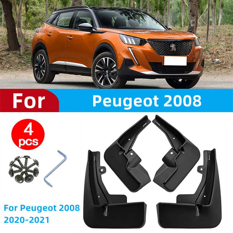 For Peugeot 2008 Mud Flaps 2020-2021 Mudguards Wheel Front Rear Splash Fender Invisible Car Accessories 4pcs