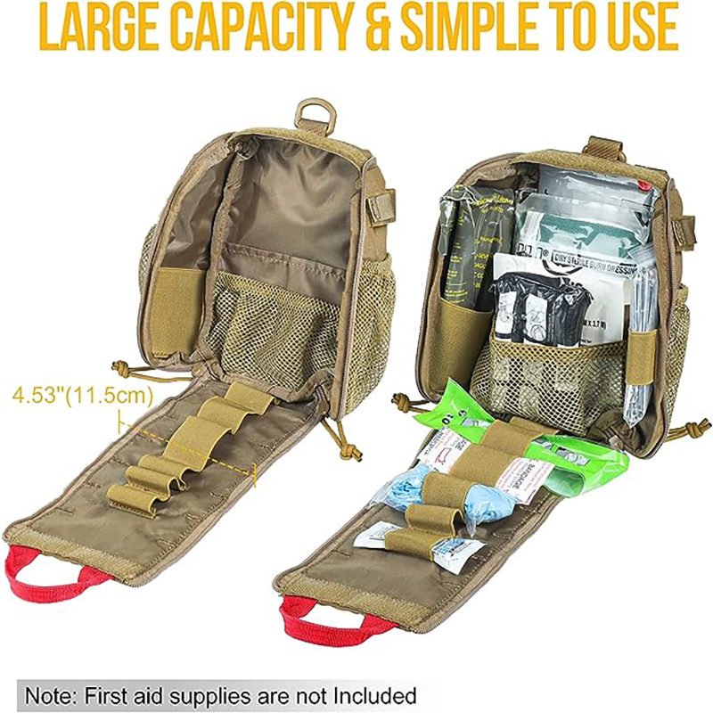OneTigris IFAK Pouch - Large IFAK Molle Pouch Empty First Aid Bags Only Medical Trauma Kit Bag EMT Pouch MED Waist Bag Outdoor