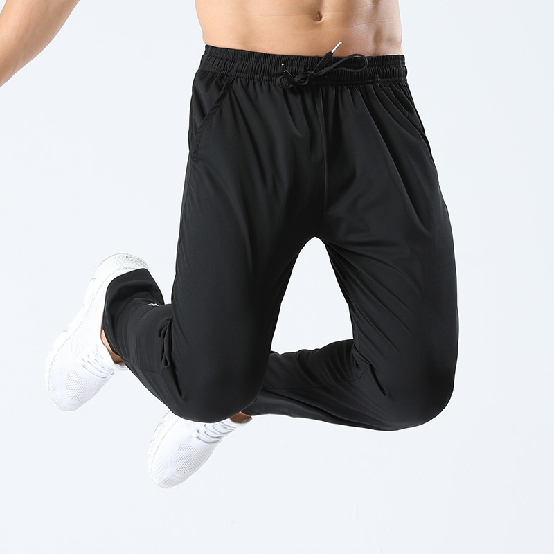 Elastic outdoor sports pants, men's summer ultra-thin cool feeling ice silk quick drying pants, men's casual pants