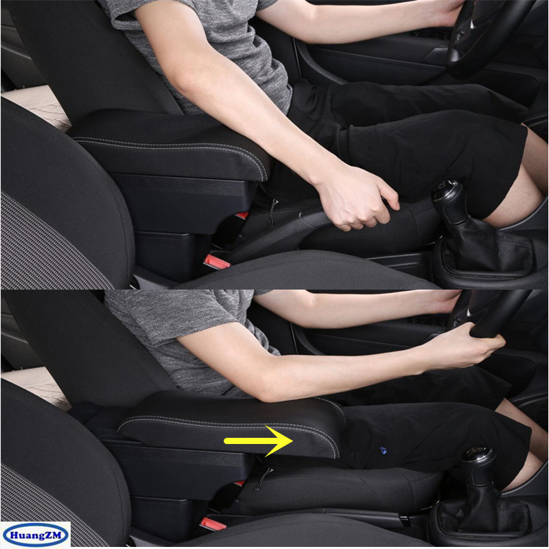 For Citroen C4 cactus Armrest box For Citroen C4 Citroen C3 Car Armrest Central Storage box Retrofit with USB Car accessories