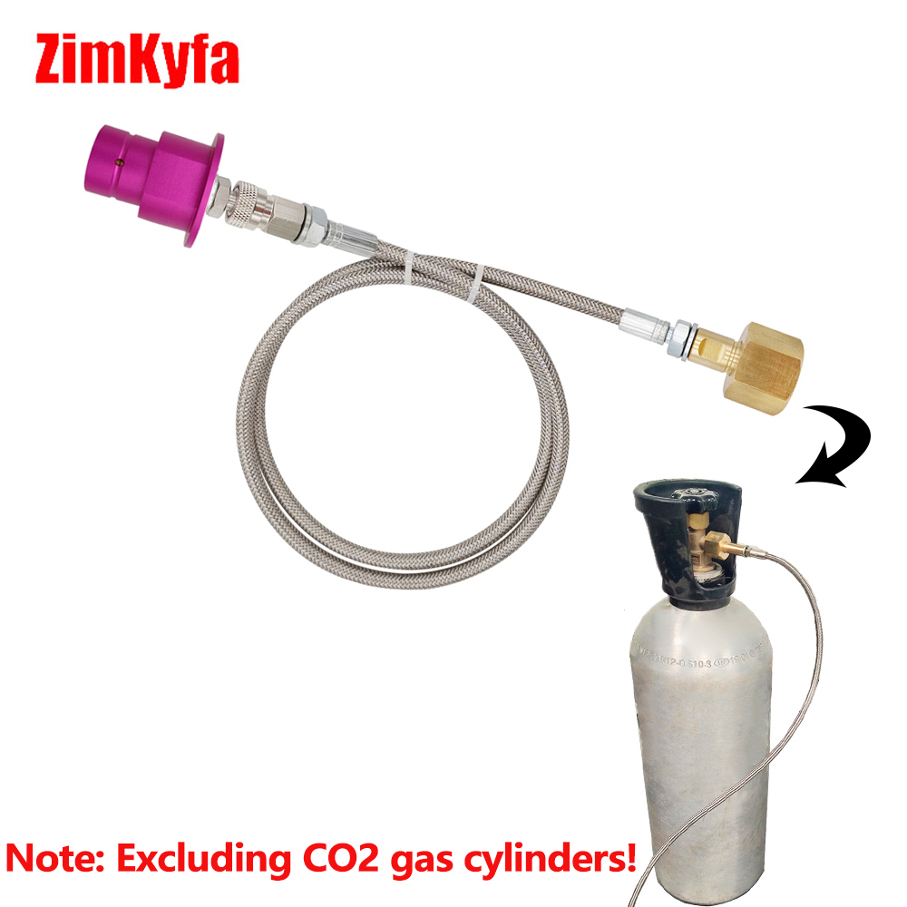 External steel braided hose, 1.5 m, for Soda Club adapter set, for SodaStream DUO Terra Art W21.8-14, CGA320,