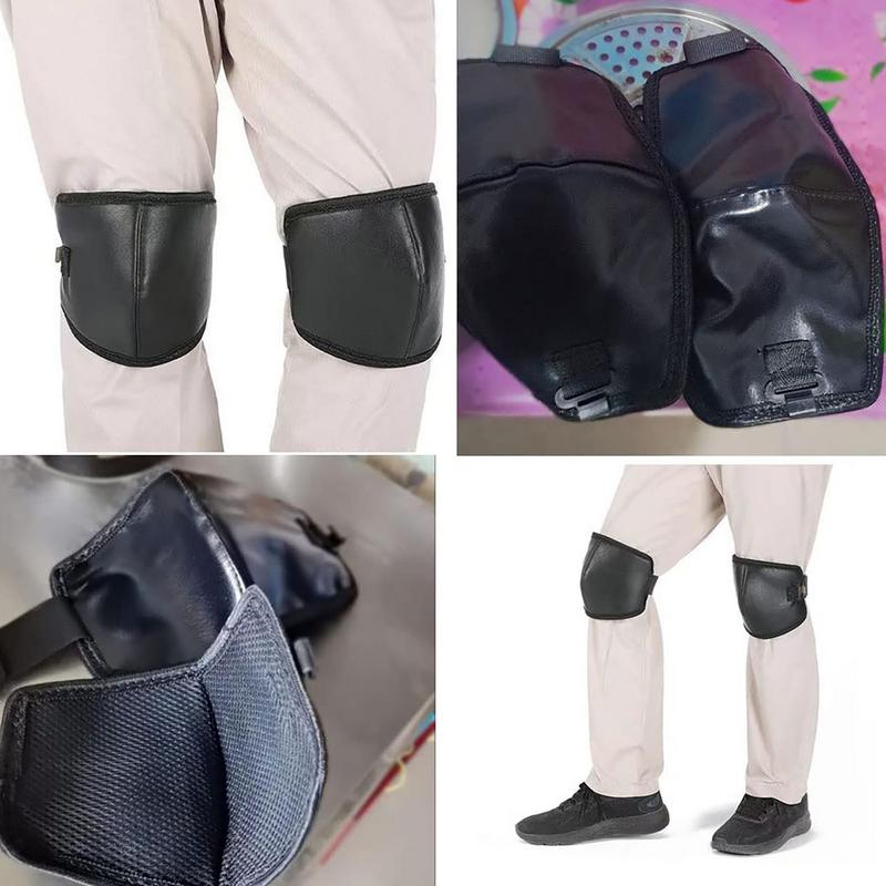 Motorcycle Warm Kneepad PU Leather Thickened Lining Knee Sleeve Pad Anti Slip Outdoor Knee Protective Guard Motorcycle Supplies