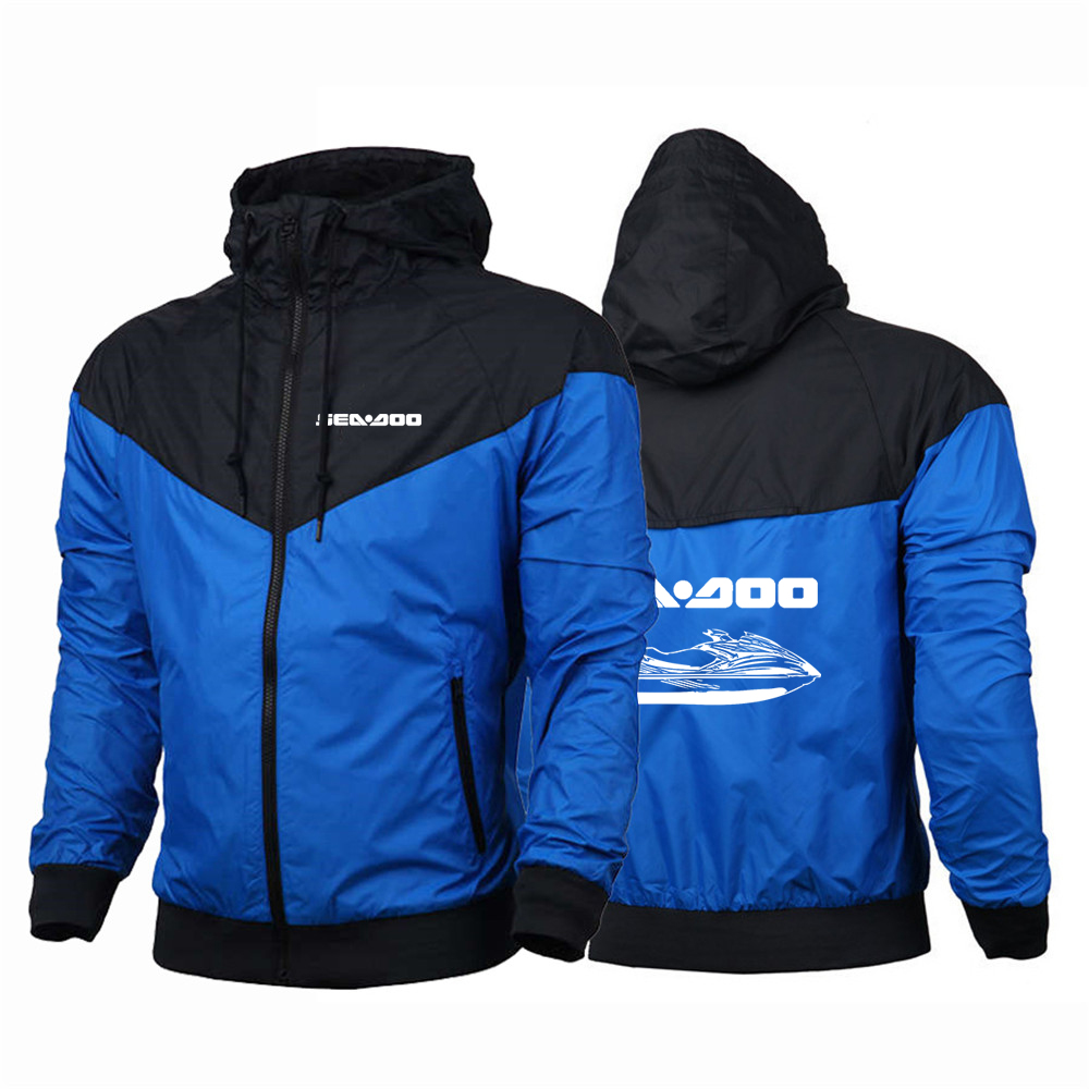 2023 Spring Autumn New Sea Doo Seadoo Moto Logo Print Outdoor Sports Quick Dry Patchwork Sun-Protective Thin Windbreaker Jackets