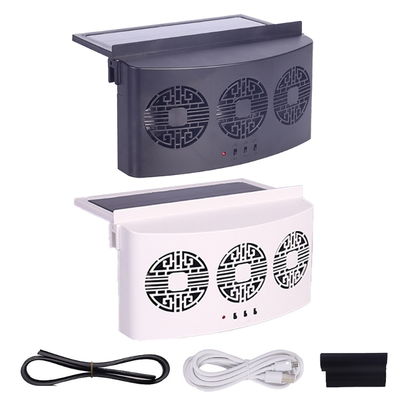 Car Window Solar Ventilator USB Charging Solar Powered Fan Universal Car Cooler Exhaust Fan Auto Air Vent Cooling System