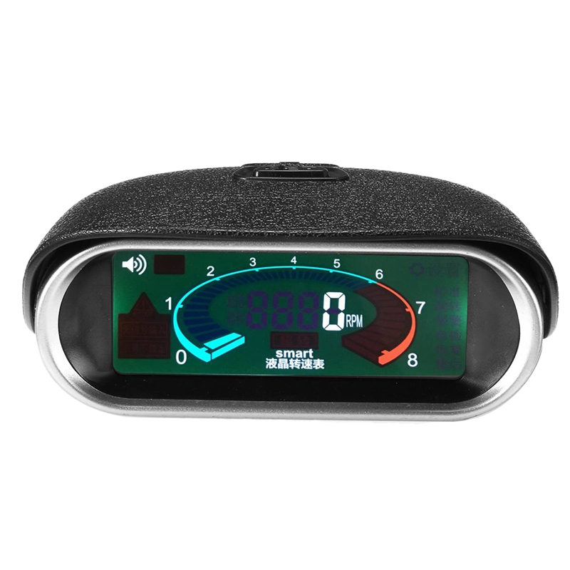 Car Universal 50-9999RPM Tachometer LCD Digital Display Engine Tachometer Boat Truck LCD Sn RPM Meter