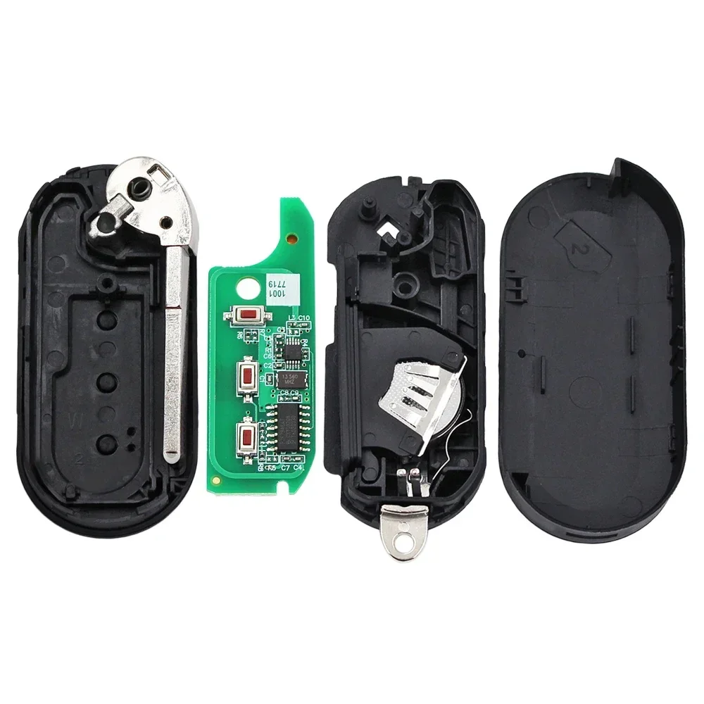 Ecusells Remote Car Key 433.92Mhz PCF7946 Chip For Fiat 500 500L Doblo Qubo Grande Punto 2006-2013 Delphi / Marelli BSI System