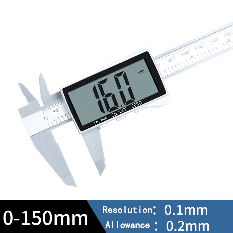 Digital Display Vernier Caliper, 0-150mm Full Screen Plastic Caliper, Series Cultural And Entertainment Jewelry Measuring Ruler
