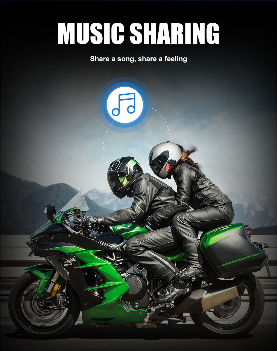 Mornystar S8 Motorcycle Intercom Helmet Bluetooth Headset 6 Rider Speaker Headphone Music Sharing FM Motorbike Head Interphone