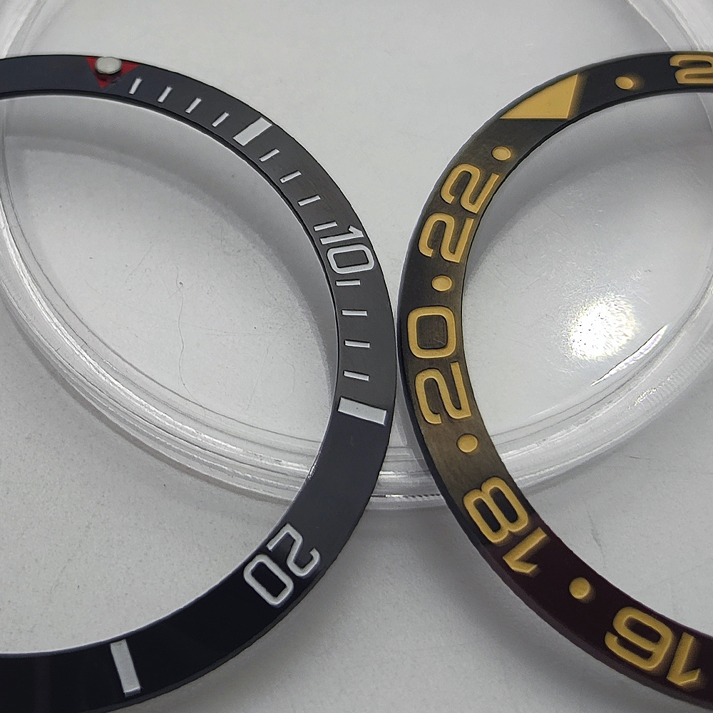 37.2mm Watch Bezel Insert Ceramic-Aluminum Bezel Fit 39mm Automatic Watch Case For Ring Parts Automatic Watch Replacement