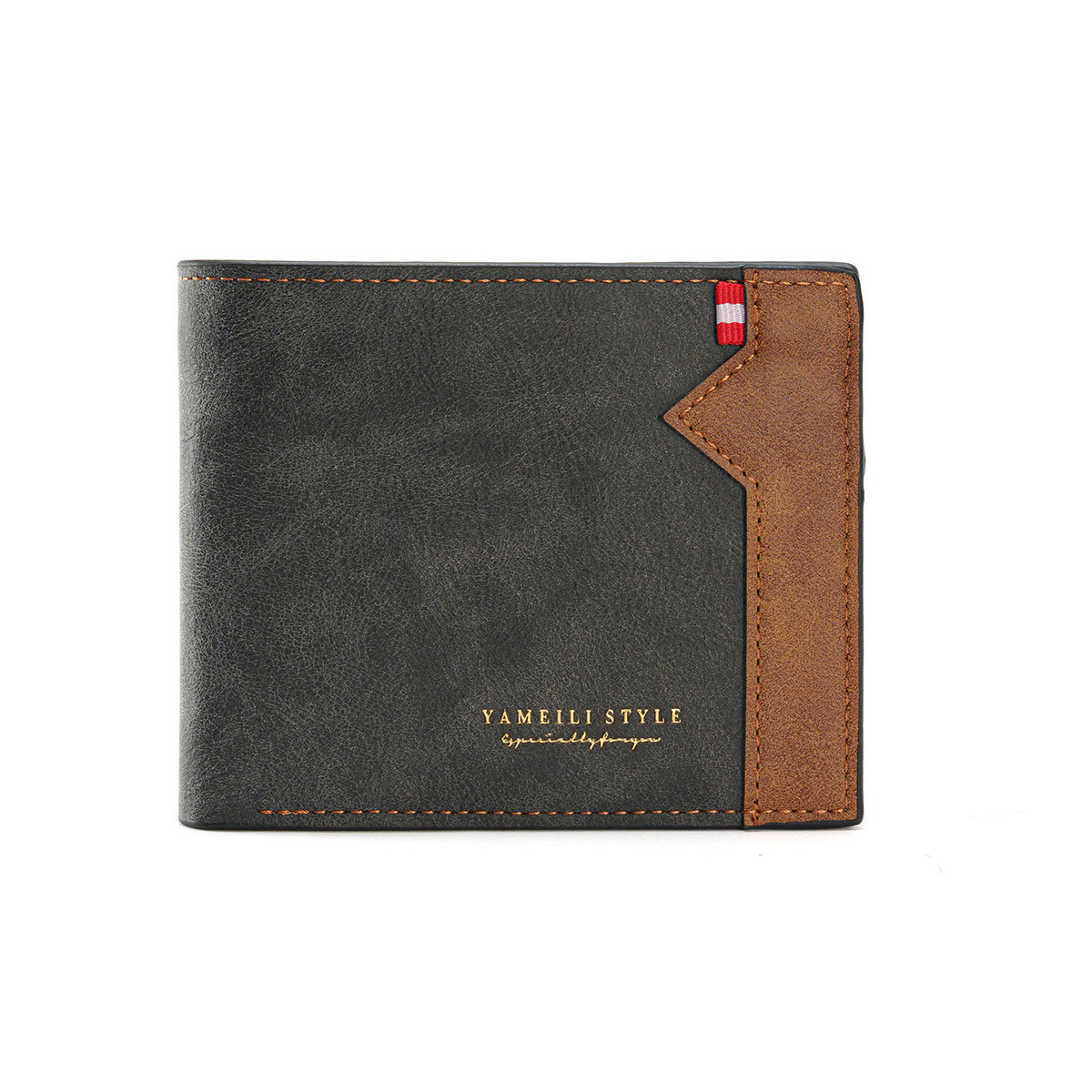 New Men's Wallet Men's Short Multi Card Fashionable Casual Wallet Men's Youth Thin Open Horizontal Soft Leather Wallet