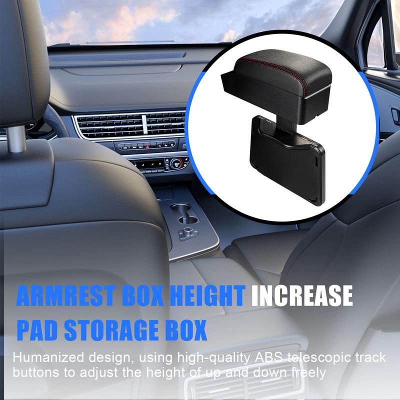 Car Armrest Storage Box Center Console Car Armrest Seat Box Adjustable Auto Console Side Storage Box For Cars Trucks Most