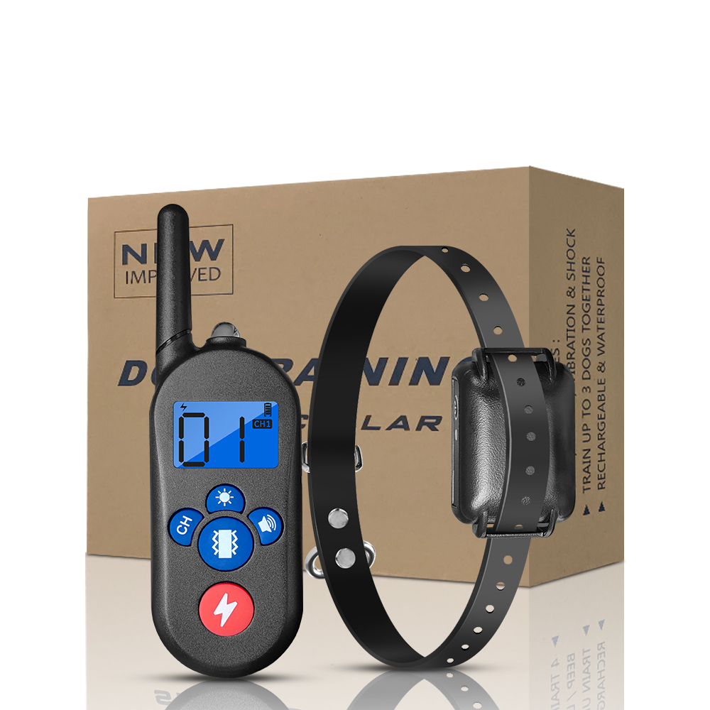 Dog Training Collar with Remote, Smart Dog Shock Collar with 3 Training Modes and Training Icons, Waterproof Electric Dog
