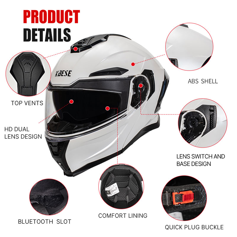 Men Flip Up Helmet Dual Lens Full Face Motorcycle Helmets Motocross Racing Modular Helmet Cascos Para Moto DOT Approved