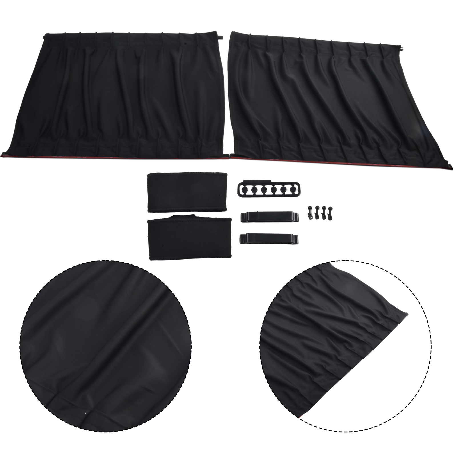 Accessories 2Pcs Kit Universal Auto Car Adjustable SUV VIP Curtain Window Sunshade Visor 50*39cm Vehicle Black