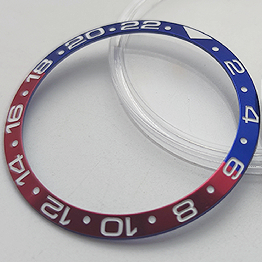 37.2mm Watch Bezel Insert Ceramic-Aluminum Bezel Fit 39mm Automatic Watch Case For Ring Parts Automatic Watch Replacement