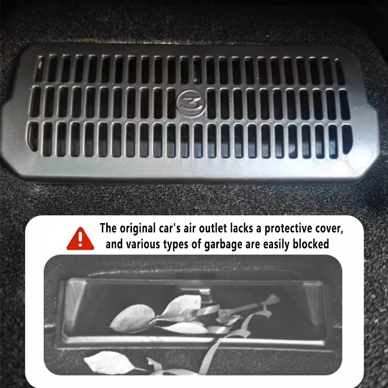 Under Seat Rear Air Vent Protect Cover for Tesla Model 3 Highland Anti-blocking Dust Covers Car Accessories