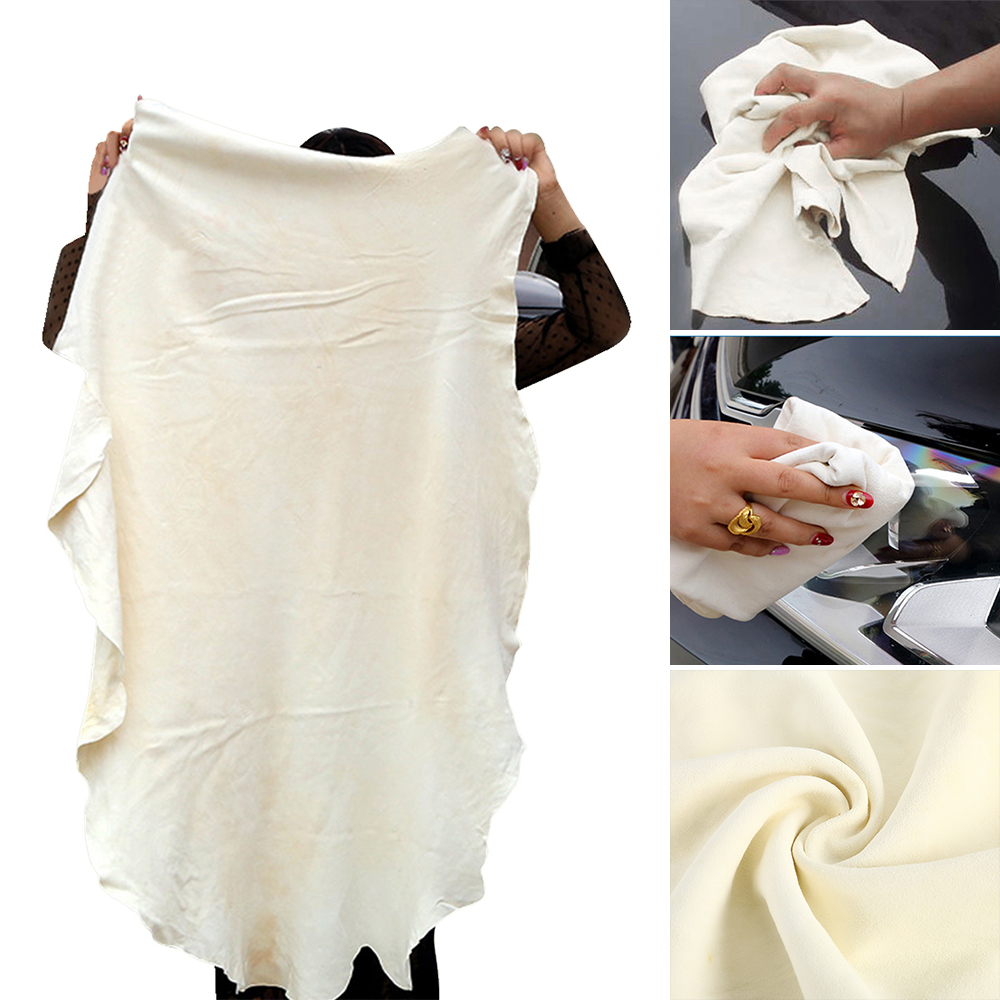 Car Cleaning Cloth Deerskin Leather Towel Drying Car Leather Cloth Super Absorbent Oil Tanned Washing Towels Clean Accessorie