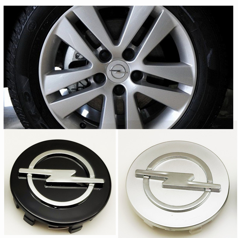 4pcs 58mm 64mm Car Wheel Center Hub Caps Emblem Sticker Decal Cover for Opel Astra Zafira Corsa Mokkav Rims Badge Accessories