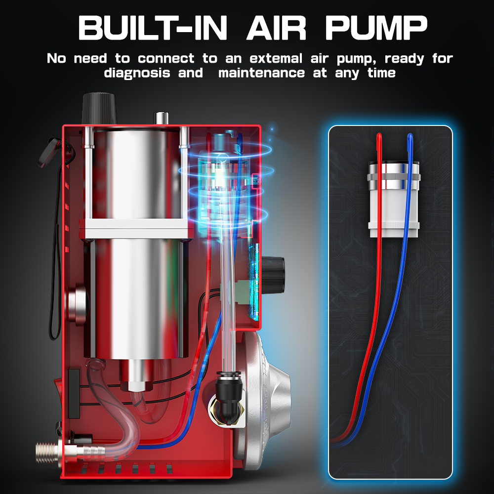 ANCEL S110 Pro Car Smoke Leak Detector With Air Pump EVAP Diagnostic Tool Vacuum Tester Fuel Pipe Leakage Locator For Car MOTO