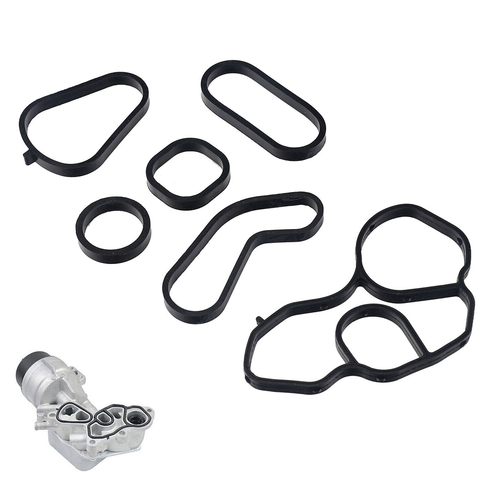 6pcs/set Oil Filter Cooler Housing Gasket Seals For MINI For COOPER S R56-R60 R61 2007-2016 Rubber Oil Filters Accessories