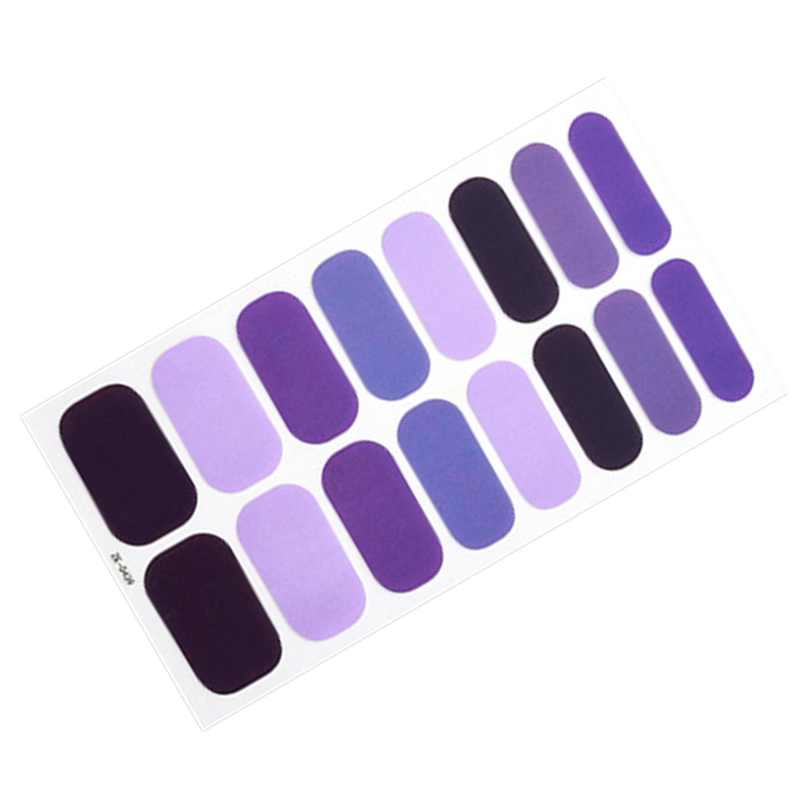 16 Pieces Nail Gel Polish Strips with Nail File Gel Nail Stickers Full Wraps Nail Polish Stickers for Women Girls Birthday Gifts