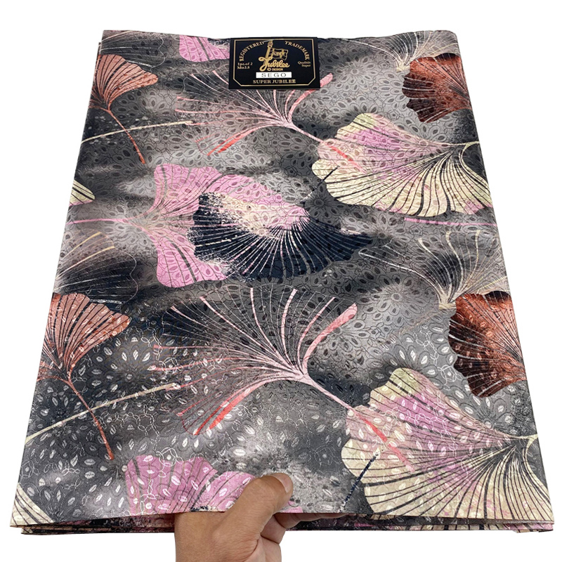 New African Swiss Sego Headtie 3D Flower Wholesale High Quality Multi Colors 2PCS/Bag 040 Pele Wrapper For Wedding Dress