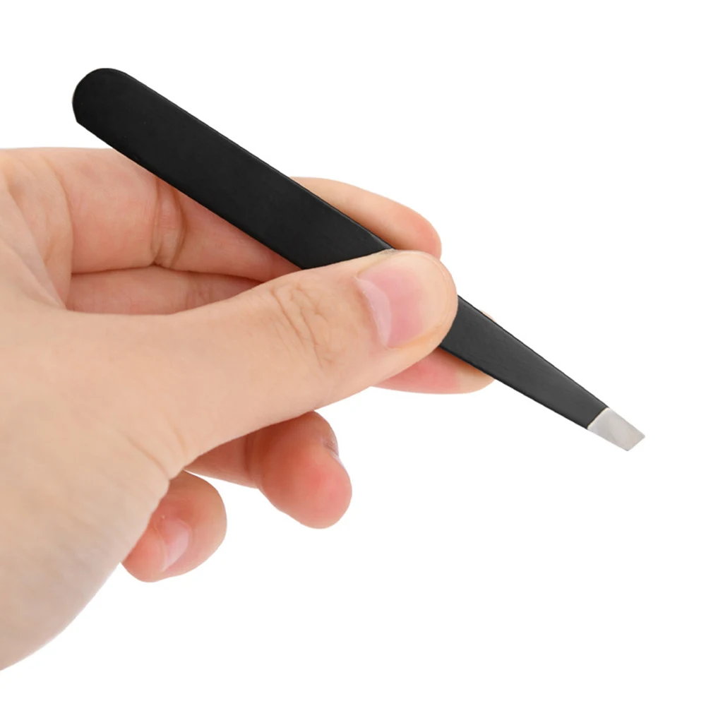 New Sdottor 3pcs/bag Professional Tweezers Set Slanted Flat Tip Pointed Eyebrow Tweezers Pick Up Tools Eyelash Extensions Facial